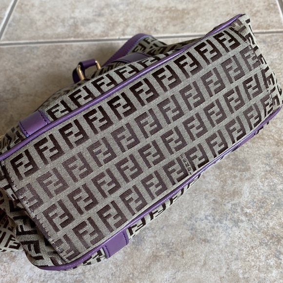 Fendi Purple Superstar Canvas Tote - Picture 7 of 13